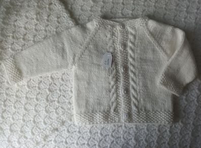 Hand Knit Baby Cardigans: 0-3 Months
