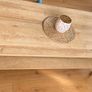 Modern Wooden Coffee Table with Rattan Detail Image 2