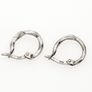 Vintage 925 Sterling Silver Leverback Small Hoop Earrings Image 4