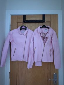 Pink faut leather jackets