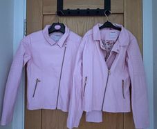 Pink faut leather jackets