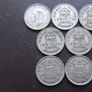 Great Britain. George VI. 10 Silver@6 pence Full run of the years (1937-1946) Image 2