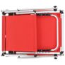 Folding Sun Loungers with Roof 2 pcs Aluminium&Textilene Red Image 2
