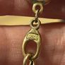 Vintage M&S Gold Tone Blue Glass Necklace Image 4