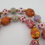 Antique Venetian Style Mix Eyes & Feather Desgin Glass Beads Necklace Image 6