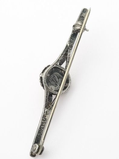 Vintage Carnelian Silver Bar Brooch