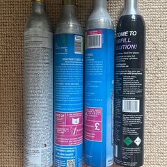 Empty soda stream canisters
