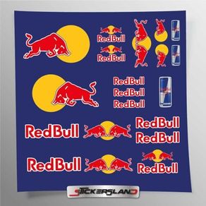 Red Bull Motorcycle Motorbike Stickers Moto Bike Windshield Fairing Fender Fuel Tank Helmets Body Accessories Decals
