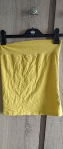 Yellow tube crop top with rhinestones fits 6/8/10 or white worn once
