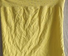 Yellow tube crop top with rhinestones fits 6/8/10 or white worn once