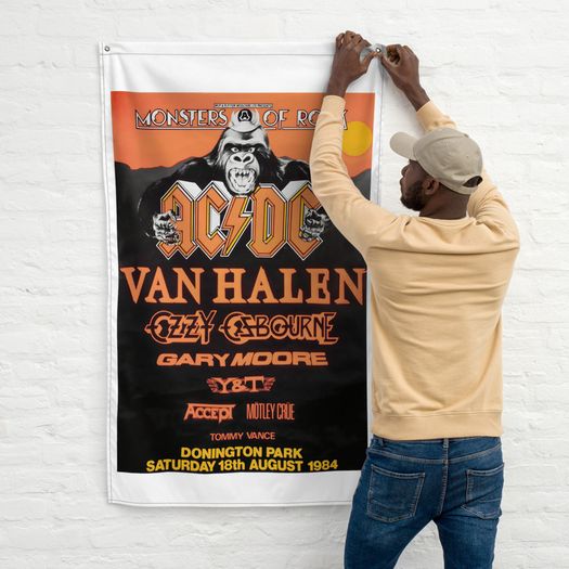 AC/DC Monsters Of Rock Donington Park UK 1984 Wall Flag