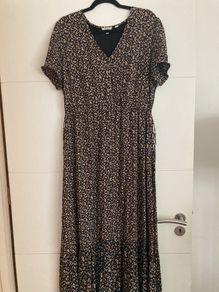 Fat Face black floral dress