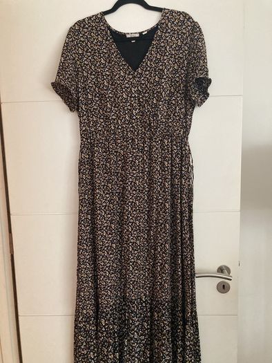 Fat Face black floral dress