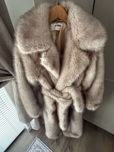 4th & Reckless Schiffer Belted Faux Fur Long Coat