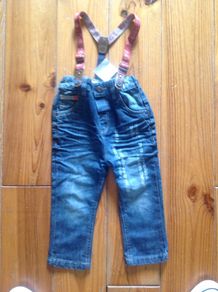 BNWT NEXT Jeans with Braces Age 12-18 Months
