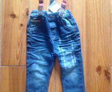 BNWT NEXT Jeans with Braces Age 12-18 Months