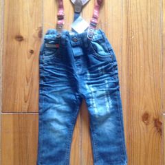 BNWT NEXT Jeans with Braces Age 12-18 Months