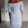 White mini off shoulder dress, size 10, Made in Italy Image 5