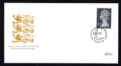 1984 Great Britain New Definitive stamp Large Size  (Machin) Addressed Stamp First Day Cover (FDC)
