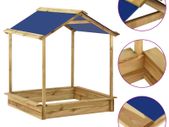 Outdoor Playhouse with Sandpit 128x120x145 cm Pinewood