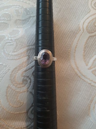 vintage sterling silver and ametyhst ring