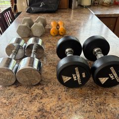 Good Dumbbell Gym Collection, Selling Cheap! Chrome Dumbbells Alone Were 100 Euro Before Shipping!!