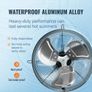 Shutter Exhaust Fan, 356 mm High-speed 1400RPM 994 CFM, Aluminum Wall Mount Attic Fan with AC-motor, Image 4