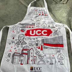 Graphic Print UCC Apron Featuring Illustrated Scenes from University College Cork