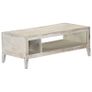 Coffee Table White 110x50x40 cm Solid Mango Wood Image 8
