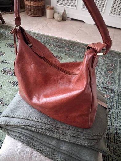 Rowallan Tan Genuine Soft Leather Bag