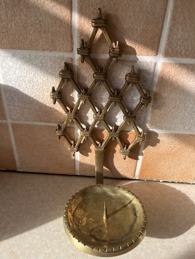Vintage Solid brass sconce Wall Mount Pillar Candle holder
