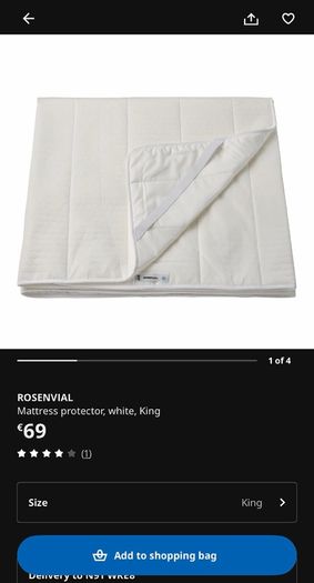 IKEA Mattress Protector King Size