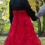 ball gown dress in vibrant red Image 4