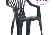 Stackable Garden Chairs 45 pcs Plastic Anthracite