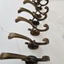 Antique Brass Coat Hooks x 7 Image 3