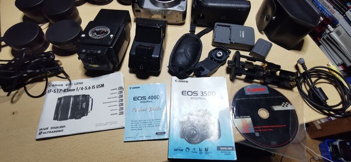 Canon 400D + Canon 350D. Camera Gear Lot