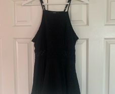 Papaya Black Lace Peplum Top