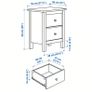 White Bedside Lockers Image 2