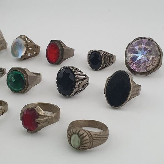 Antique Treasure Jewellery Lot 15 Traditional Brass Statement Rings