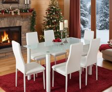 Perfect Christmas Gift! Dining Set with 6 Chairs