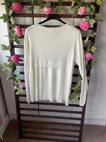 jumper bnwt savida cream pleated back jumper size medium
