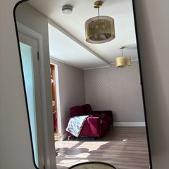 Black Framed Mirror 60cm x 90cm, Excellent Condition