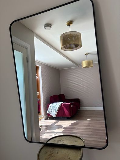 Black Framed Mirror 60cm x 90cm, Excellent Condition
