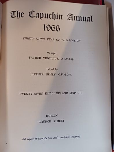 1966/  The Capuchin Annual