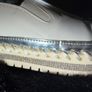 White Slip-On Shoes with Rhinestone Detail Image 3