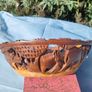 African Animal hand carved wooden bowl Image 4