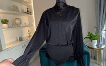 Ladies Black Long-Sleeved Body Suit from Shein. Size Large UK 12-14 / EU 40-42