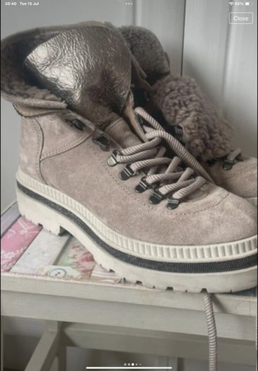 ankle alpe suede chunky laced ankle boots size 39