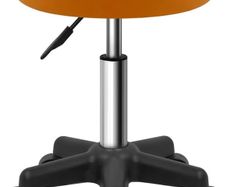 Round Rolling Stool with Wheels Height Adjustable Stool Spa Stool for Salon Massage Home Kitchen Brown