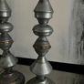 New 2 matching distressed metal candle holders with 2 new candles from Folkster Image 2